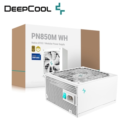 DEEPCOOL 九州風神 PN850M WH 850W 白色/全模組 80PLUS 金牌/LLC + DC-DC電路/溫控風扇