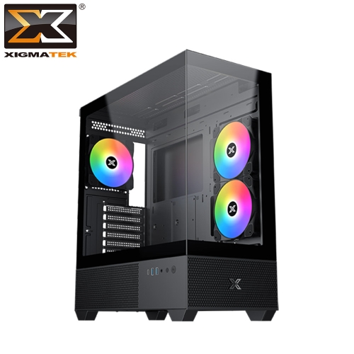 Xigmatek Alphard 雙面玻璃全景/E-ATX/CPU高16.5cm/VGA長41cm/支援360水冷