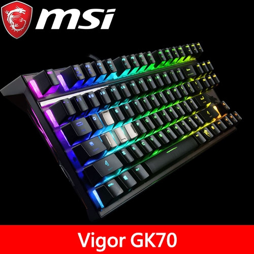 微星 Vigor GK70 Cherry MX RGB機械電競鍵盤 (紅軸版)