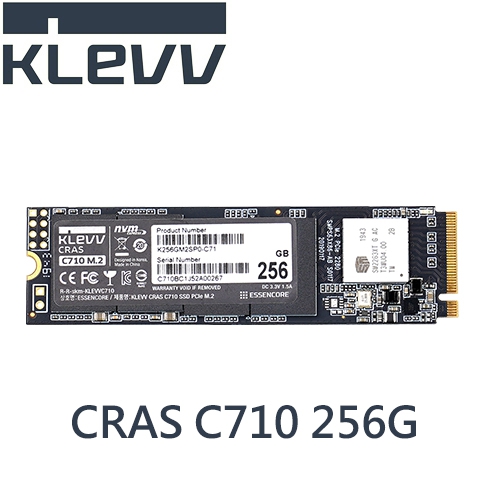 KLEVV CRAS C710 256G/M.2 PCIe 2280/讀:1950M/寫:1250M/TLC/SLC快取【五年保】