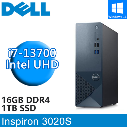 DELL Inspiron 3020S-R3708BTW(i7-13700/16G DDR4/1TB PCIE/W11)