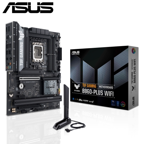 華碩 TUF GAMING B860-PLUS WIFI(ATX/3xM.2/4xSATA/1H1DP1Type-c/Realtek 2.5Gb/WiFi 7)