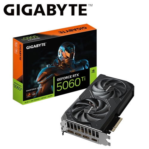 技嘉 N506TWF2OC-16GD RTX 5060 Ti WINDFORCE OC 16G(2587Mhz/16G DDR7/1H3DP/20.8cm/雙風扇/註4年)