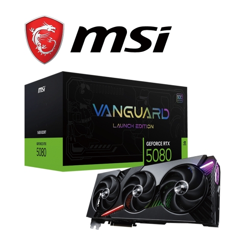 微星 RTX5080 16G VANGUARD SOC LAUNCH EDITION(2745Mhz/1H3DP/35.7cm/三風扇)