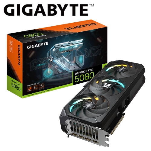 技嘉 N5080GAMING OC-16GD RTX 5080 GAMING OC 16G(2730MHz/16GB GDDR7/1H3DP/三風扇/34cm/註5年)