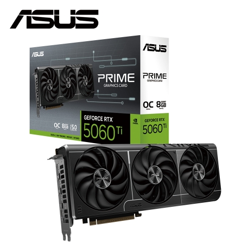 華碩 PRIME-RTX5060TI-O8G(2647Mhz/8G DDR7/1H3DP/30.4cm/三風扇)